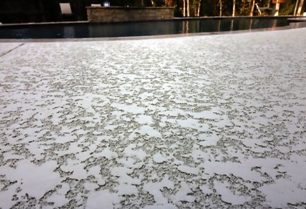 Knockdown texture pool deck refinish in Wellington