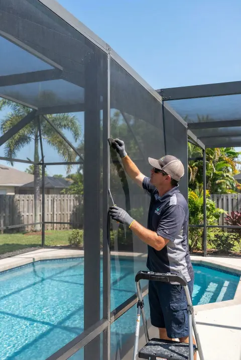 Pool Cage Rescreening